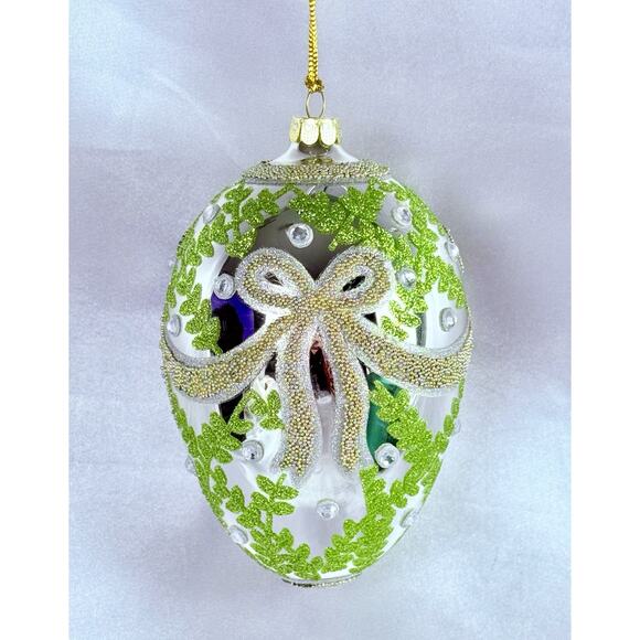 Joan Rivers Winter Palace Egg Ornament JR Metal Tag Box Hand Painted NIB - Picture 5 of 13